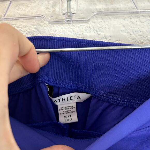 Athleta Brooklyn Mid Rise Ankle Pant Womens Size 10 Tall Blue Purplish Long - Picture 5 of 8